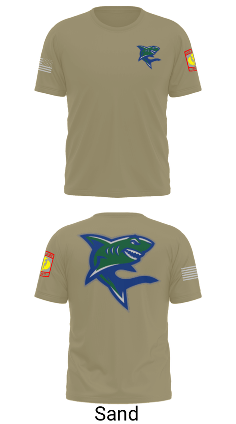 Old School Cotton Feel Shirt, Bullshark Battalion, Army, Teamtime, Team time, sublimation, custom sports apparel, team uniforms, spirit wear, spiritwear, sports uniforms, custom shirts, team store, custom team store, fundraiser sports, apparel fundraiser