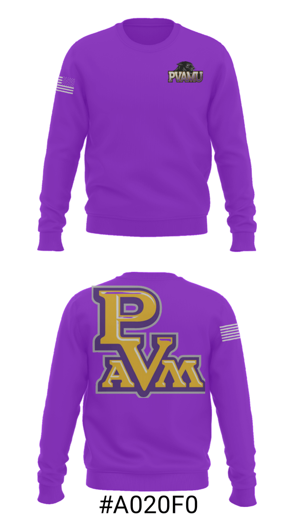 Crew Neck Sweatshirt, Prairie View A&M University Tennis, Tennis, Teamtime, Team time, sublimation, custom sports apparel, team uniforms, spirit wear, spiritwear, sports uniforms, custom shirts, team store, custom team store, fundraiser sports, apparel fundraiser