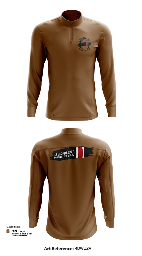 Quarter Zip Jacket, Legionnaire Mobile Jiu-Jitsu, , Teamtime, Team time, sublimation, custom sports apparel, team uniforms, spirit wear, spiritwear, sports uniforms, custom shirts, team store, custom team store, fundraiser sports, apparel fundraiser
