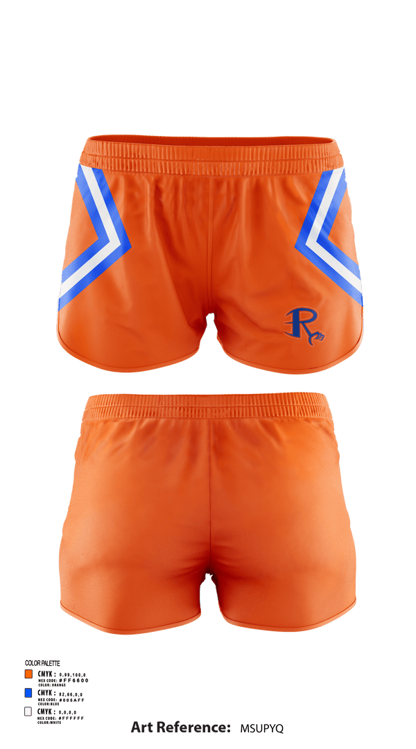 Womens Shorts, Riverton High School Cheer, Cheer, Teamtime, Team time, sublimation, custom sports apparel, team uniforms, spirit wear, spiritwear, sports uniforms, custom shirts, team store, custom team store, fundraiser sports, apparel fundraiser