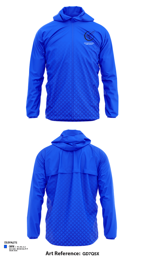 Windbreaker, Rocky Mountain Middle School Football, Football, Teamtime, Team time, sublimation, custom sports apparel, team uniforms, spirit wear, spiritwear, sports uniforms, custom shirts, team store, custom team store, fundraiser sports, apparel fundraiser