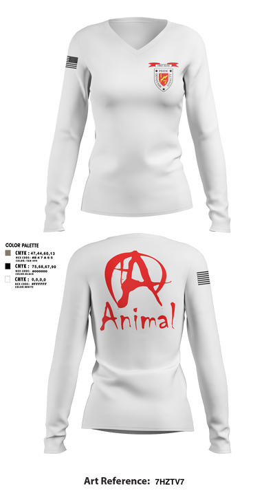 undefined Women's Long Sleeve V-neck Shirt - 2
