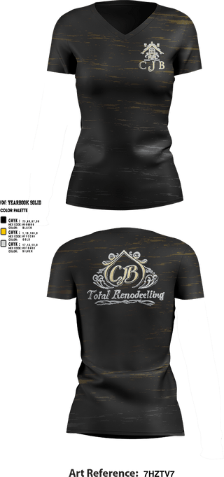 Womens Short Sleeve Vneck Shirt, CJB total remodeling llc, , Teamtime, Team time, sublimation, custom sports apparel, team uniforms, spirit wear, spiritwear, sports uniforms, custom shirts, team store, custom team store, fundraiser sports, apparel fundraiser
