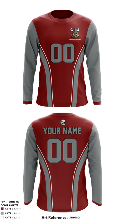 Symmes Valley Vikings 12457459 Long Sleeve Performance Shirt - 3