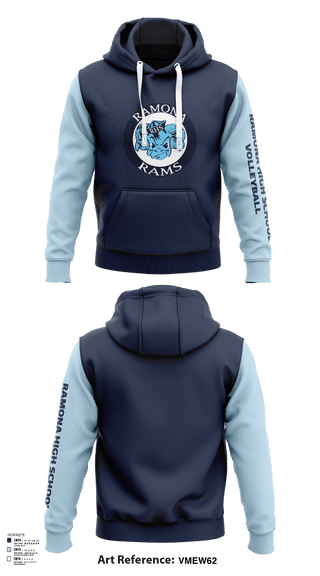 Hoodie, Ramona High School Volleyball, Women's Volleyball, Teamtime, Team time, sublimation, custom sports apparel, team uniforms, spirit wear, spiritwear, sports uniforms, custom shirts, team store, custom team store, fundraiser sports, apparel fundraiser