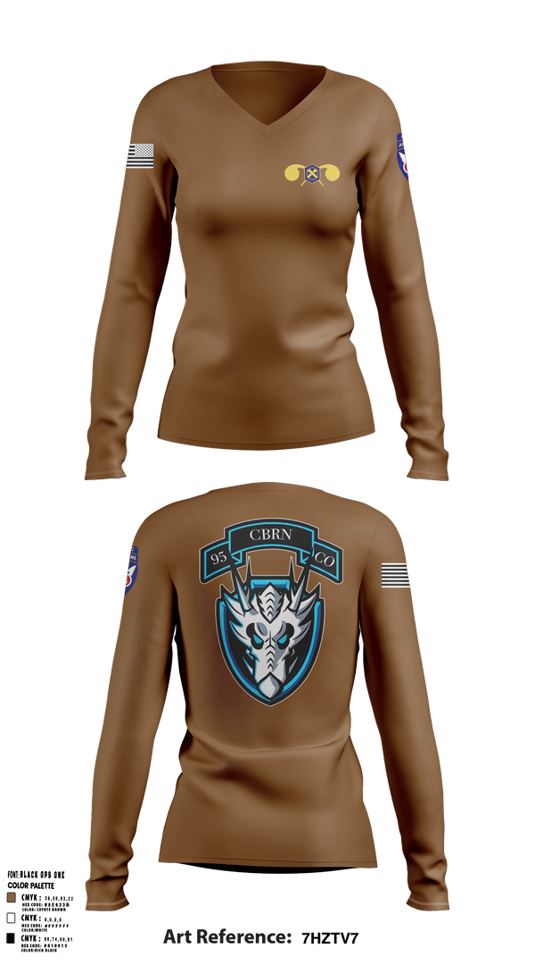 Women's Long Sleeve Vneck Shirt, 112th CRD, Army, Teamtime, Team time, sublimation, custom sports apparel, team uniforms, spirit wear, spiritwear, sports uniforms, custom shirts, team store, custom team store, fundraiser sports, apparel fundraiser