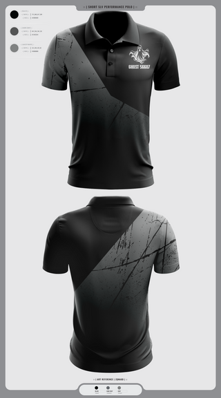 Short Sleeve Performance Polo, GHOST, Spirit Store, Teamtime, Team time, sublimation, custom sports apparel, team uniforms, spirit wear, spiritwear, sports uniforms, custom shirts, team store, custom team store, fundraiser sports, apparel fundraiser