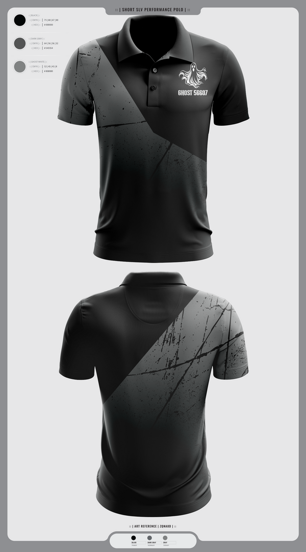 Short Sleeve Performance Polo, GHOST, Spirit Store, Teamtime, Team time, sublimation, custom sports apparel, team uniforms, spirit wear, spiritwear, sports uniforms, custom shirts, team store, custom team store, fundraiser sports, apparel fundraiser