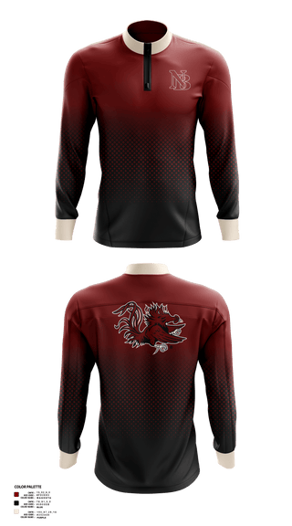 Quarter Zip Jacket, New Brockton High School Basketball, Men's Basketball, Teamtime, Team time, sublimation, custom sports apparel, team uniforms, spirit wear, spiritwear, sports uniforms, custom shirts, team store, custom team store, fundraiser sports, apparel fundraiser