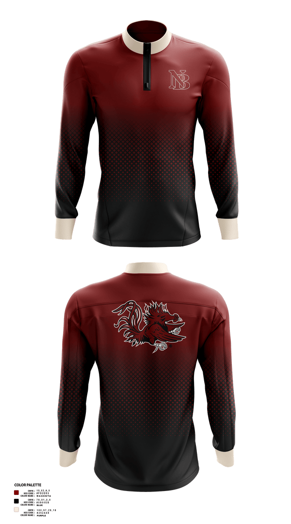 Quarter Zip Jacket, New Brockton High School Basketball, Men's Basketball, Teamtime, Team time, sublimation, custom sports apparel, team uniforms, spirit wear, spiritwear, sports uniforms, custom shirts, team store, custom team store, fundraiser sports, apparel fundraiser