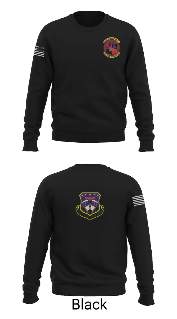 Crew Neck Sweatshirt, 18th Civil Engineer Sq, Air Force, Teamtime, Team time, sublimation, custom sports apparel, team uniforms, spirit wear, spiritwear, sports uniforms, custom shirts, team store, custom team store, fundraiser sports, apparel fundraiser