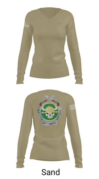 977 MP CO 88106845 Women's Long Sleeve V-neck Shirt - 97