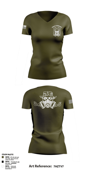 Women's Short Sleeve Vneck Shirt, Field Company, Marines, Teamtime, Team time, sublimation, custom sports apparel, team uniforms, spirit wear, spiritwear, sports uniforms, custom shirts, team store, custom team store, fundraiser sports, apparel fundraiser