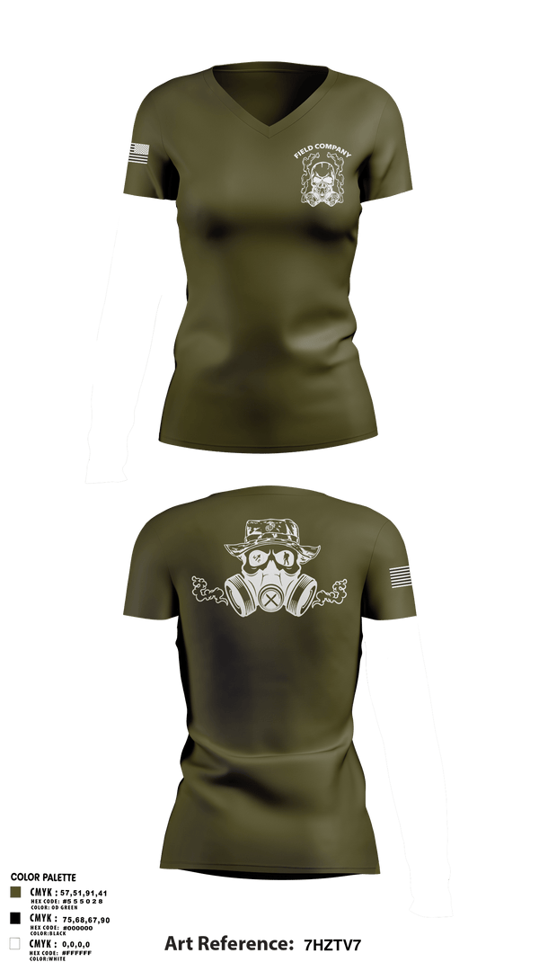 Women's Short Sleeve Vneck Shirt, Field Company, Marines, Teamtime, Team time, sublimation, custom sports apparel, team uniforms, spirit wear, spiritwear, sports uniforms, custom shirts, team store, custom team store, fundraiser sports, apparel fundraiser
