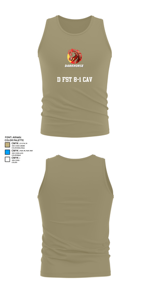 Tank Top, D FST 8-1 CAV, Army, Teamtime, Team time, sublimation, custom sports apparel, team uniforms, spirit wear, spiritwear, sports uniforms, custom shirts, team store, custom team store, fundraiser sports, apparel fundraiser