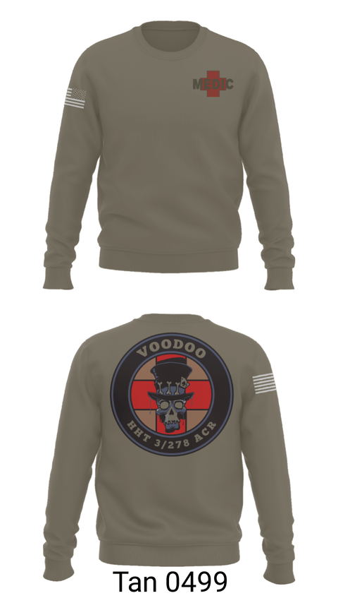 Crew Neck Sweatshirt, Voodoo Medics, National Guard, Teamtime, Team time, sublimation, custom sports apparel, team uniforms, spirit wear, spiritwear, sports uniforms, custom shirts, team store, custom team store, fundraiser sports, apparel fundraiser
