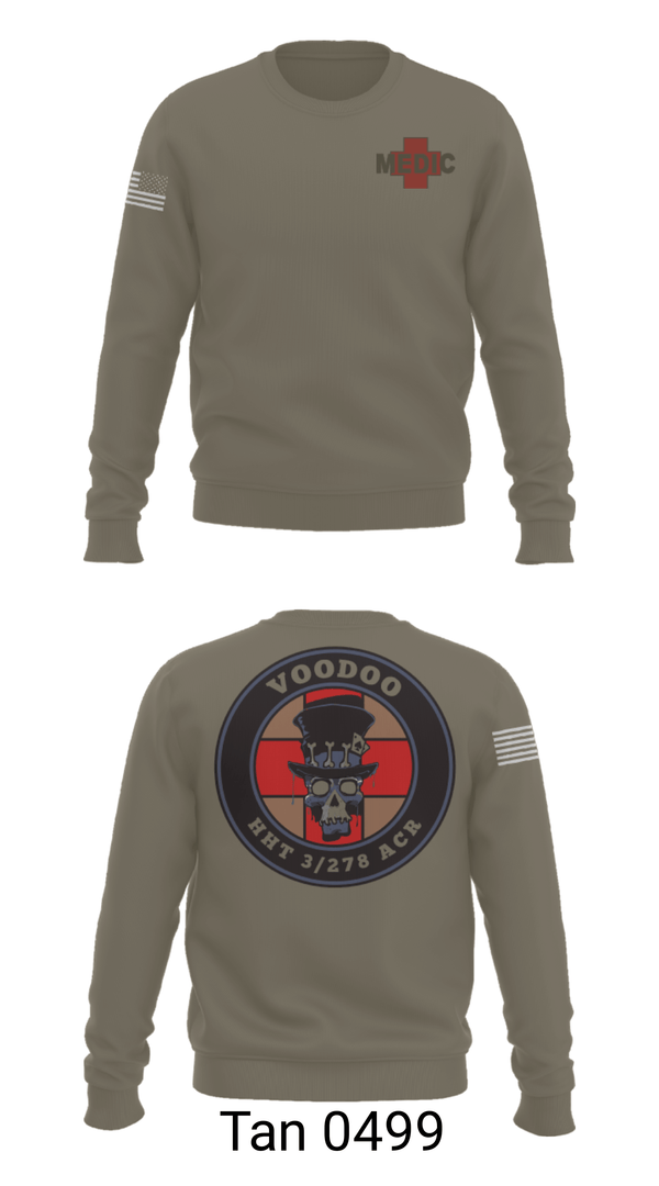 Crew Neck Sweatshirt, Voodoo Medics, National Guard, Teamtime, Team time, sublimation, custom sports apparel, team uniforms, spirit wear, spiritwear, sports uniforms, custom shirts, team store, custom team store, fundraiser sports, apparel fundraiser