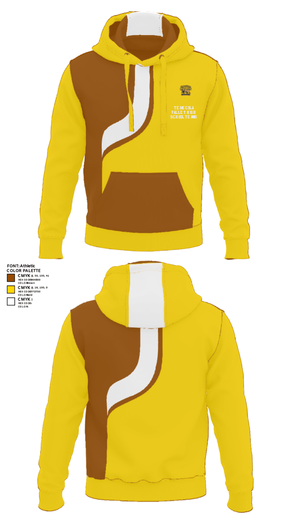 Hoodie, Temecula Valley High School Tennis, Tennis, Teamtime, Team time, sublimation, custom sports apparel, team uniforms, spirit wear, spiritwear, sports uniforms, custom shirts, team store, custom team store, fundraiser sports, apparel fundraiser