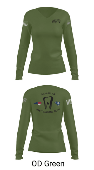 Womens Long Sleeve Vneck Shirt, 810th med co, Army, Teamtime, Team time, sublimation, custom sports apparel, team uniforms, spirit wear, spiritwear, sports uniforms, custom shirts, team store, custom team store, fundraiser sports, apparel fundraiser