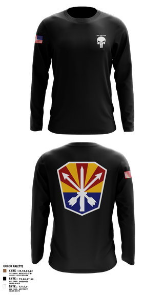 Long Sleeve Performance Polo, HHC 153 CSSB, National Guard, Teamtime, Team time, sublimation, custom sports apparel, team uniforms, spirit wear, spiritwear, sports uniforms, custom shirts, team store, custom team store, fundraiser sports, apparel fundraiser