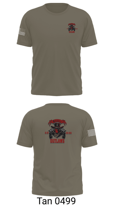 1st Cav 3rd BEB ACO “Outlaw” 26050873 Short Sleeve Performance Shirt - 76