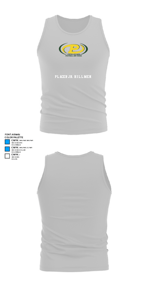 Tank Top, Placer Jr. Hillmen, Football, Teamtime, Team time, sublimation, custom sports apparel, team uniforms, spirit wear, spiritwear, sports uniforms, custom shirts, team store, custom team store, fundraiser sports, apparel fundraiser