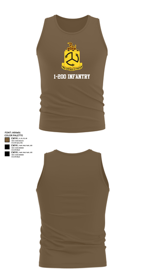 Tank Top, 1-200 Infantry, National Guard, Teamtime, Team time, sublimation, custom sports apparel, team uniforms, spirit wear, spiritwear, sports uniforms, custom shirts, team store, custom team store, fundraiser sports, apparel fundraiser