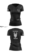 Delta Company 1-114th Infantry 53966705 Women's Short Sleeve V-neck Shirt - 1