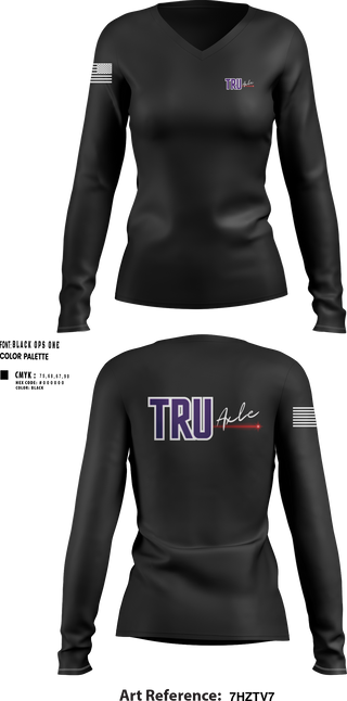Womens Long Sleeve Vneck Shirt, Tru Axle LLC, , Teamtime, Team time, sublimation, custom sports apparel, team uniforms, spirit wear, spiritwear, sports uniforms, custom shirts, team store, custom team store, fundraiser sports, apparel fundraiser