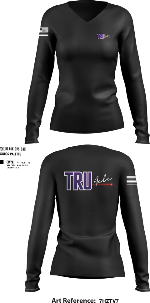 Womens Long Sleeve Vneck Shirt, Tru Axle LLC, , Teamtime, Team time, sublimation, custom sports apparel, team uniforms, spirit wear, spiritwear, sports uniforms, custom shirts, team store, custom team store, fundraiser sports, apparel fundraiser
