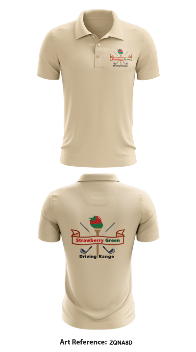 strawberry green driving range 70488724 Short Sleeve Performance Polo - 41