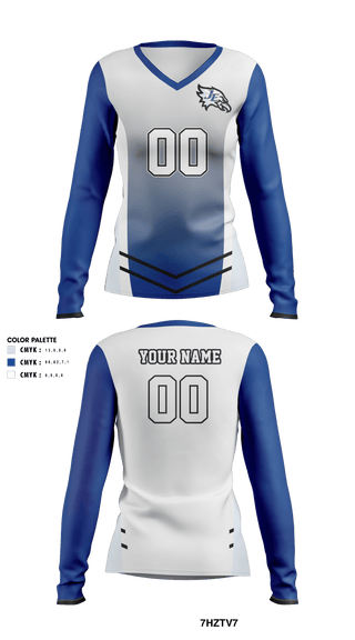 Womens Long Sleeve Vneck Shirt, Jordan-Elbridge High School Volleyball, Women's Volleyball, Teamtime, Team time, sublimation, custom sports apparel, team uniforms, spirit wear, spiritwear, sports uniforms, custom shirts, team store, custom team store, fundraiser sports, apparel fundraiser