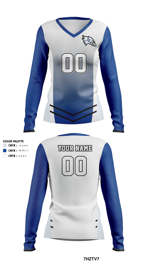 Womens Long Sleeve Vneck Shirt, Jordan-Elbridge High School Volleyball, Women's Volleyball, Teamtime, Team time, sublimation, custom sports apparel, team uniforms, spirit wear, spiritwear, sports uniforms, custom shirts, team store, custom team store, fundraiser sports, apparel fundraiser