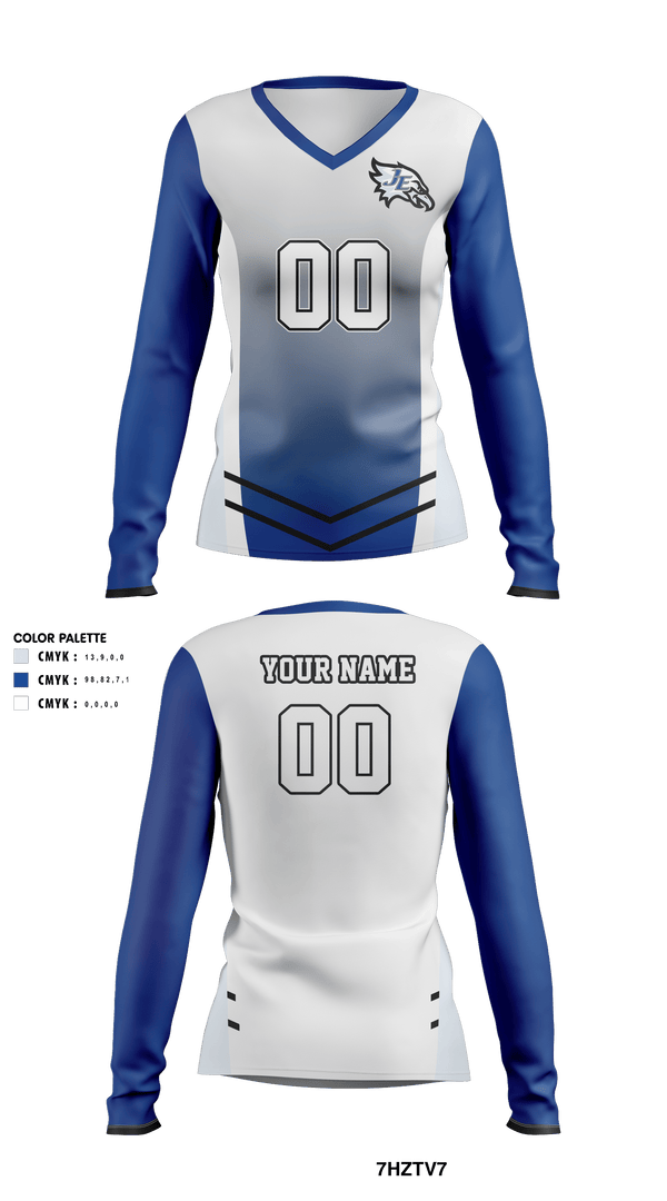 Womens Long Sleeve Vneck Shirt, Jordan-Elbridge High School Volleyball, Women's Volleyball, Teamtime, Team time, sublimation, custom sports apparel, team uniforms, spirit wear, spiritwear, sports uniforms, custom shirts, team store, custom team store, fundraiser sports, apparel fundraiser