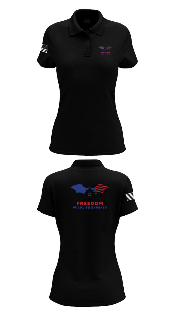 Womens Short Sleeve Performance Polo, FREEDOM WILDLIFE EXPERTS, , Teamtime, Team time, sublimation, custom sports apparel, team uniforms, spirit wear, spiritwear, sports uniforms, custom shirts, team store, custom team store, fundraiser sports, apparel fundraiser