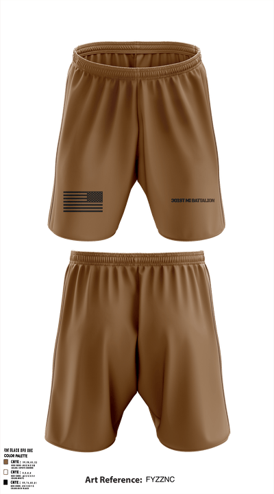 301st MI Battalion 15230161 Athletic Shorts With Pockets - 1
