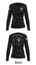 Bluecrew law enforcement motorcycle club 56909917 Women's Long Sleeve V-neck Shirt - 35