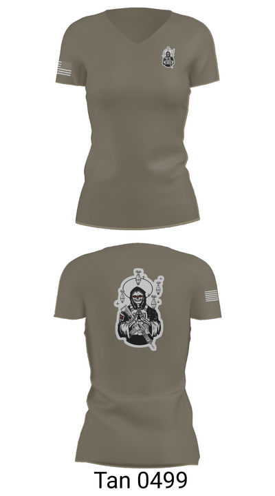 Outlaw Mortar Section 59835743 Women's Short Sleeve V-neck Shirt - 68