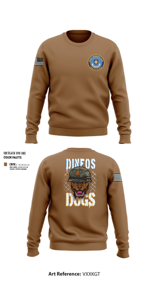 Crew Neck Sweatshirt, DINFOS, Army, Teamtime, Team time, sublimation, custom sports apparel, team uniforms, spirit wear, spiritwear, sports uniforms, custom shirts, team store, custom team store, fundraiser sports, apparel fundraiser