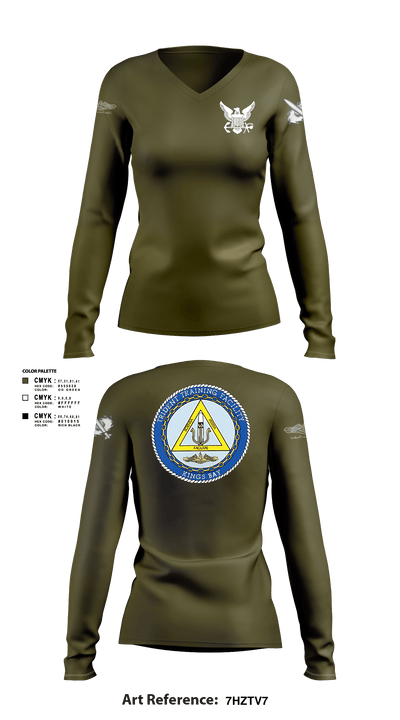 TRIDENT TRAINING FACILITY 43639143 Women's Long Sleeve V-neck Shirt - 3