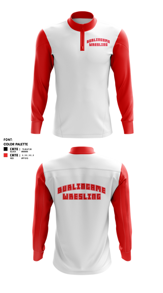 Quarter Zip Jacket, Burlingame, Wrestling, Teamtime, Team time, sublimation, custom sports apparel, team uniforms, spirit wear, spiritwear, sports uniforms, custom shirts, team store, custom team store, fundraiser sports, apparel fundraiser