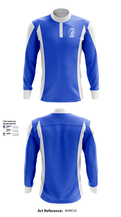 Orland Jr Trojans Cheer 6207473 Quarter Zip Jacket - 3