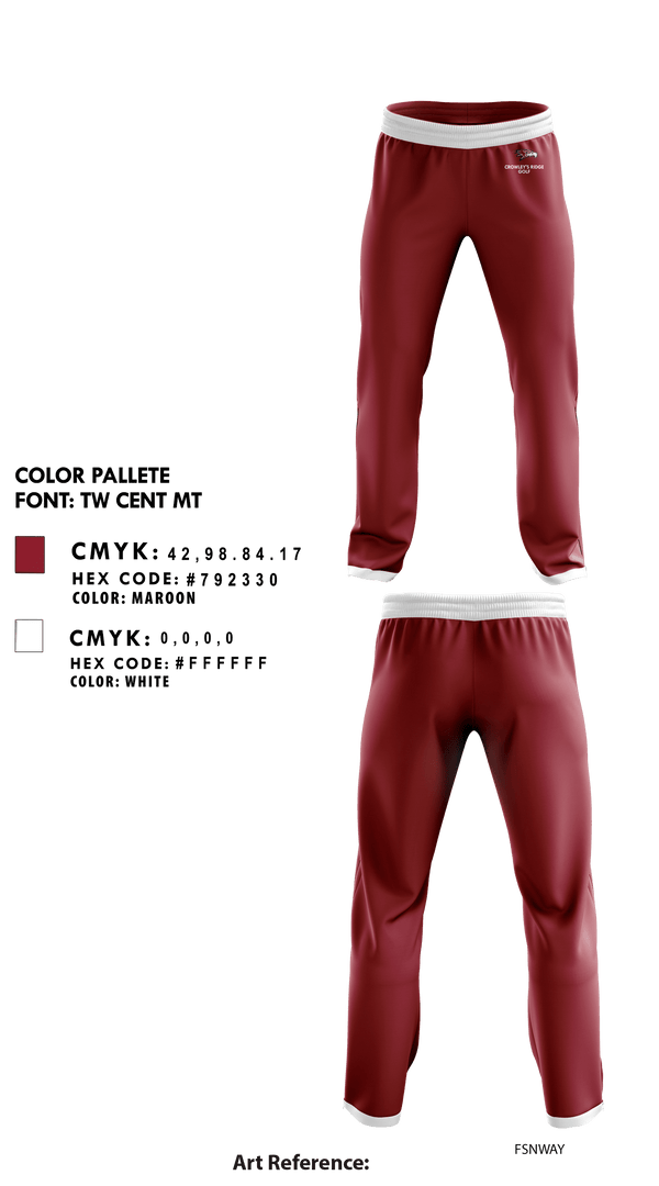 Sweatpants, Crowley'S Ridge Academy Golf, Golf, Teamtime, Team time, sublimation, custom sports apparel, team uniforms, spirit wear, spiritwear, sports uniforms, custom shirts, team store, custom team store, fundraiser sports, apparel fundraiser