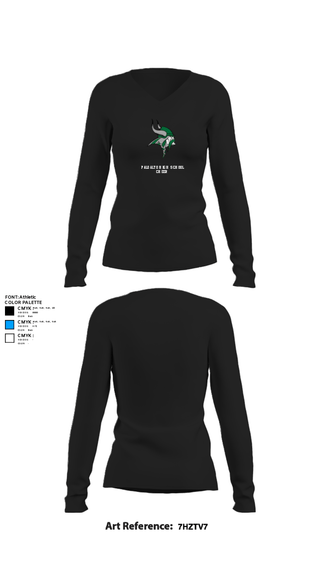 Womens Long Sleeve Vneck Shirt, Palo Alto High School Cheer, Cheer, Teamtime, Team time, sublimation, custom sports apparel, team uniforms, spirit wear, spiritwear, sports uniforms, custom shirts, team store, custom team store, fundraiser sports, apparel fundraiser