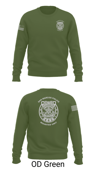 Crew Neck Sweatshirt, San Marcos Police Mounted Unit, , Teamtime, Team time, sublimation, custom sports apparel, team uniforms, spirit wear, spiritwear, sports uniforms, custom shirts, team store, custom team store, fundraiser sports, apparel fundraiser