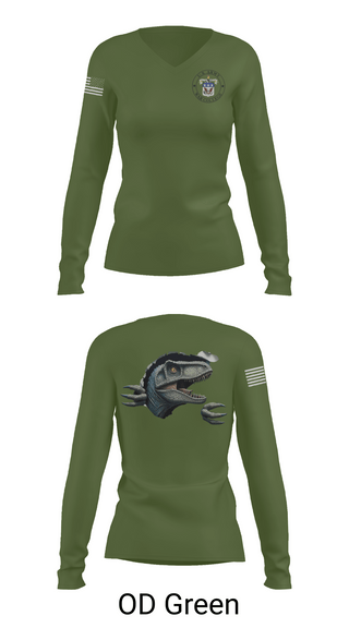 Womens Long Sleeve Vneck Shirt, Seminar 3, Army, Teamtime, Team time, sublimation, custom sports apparel, team uniforms, spirit wear, spiritwear, sports uniforms, custom shirts, team store, custom team store, fundraiser sports, apparel fundraiser