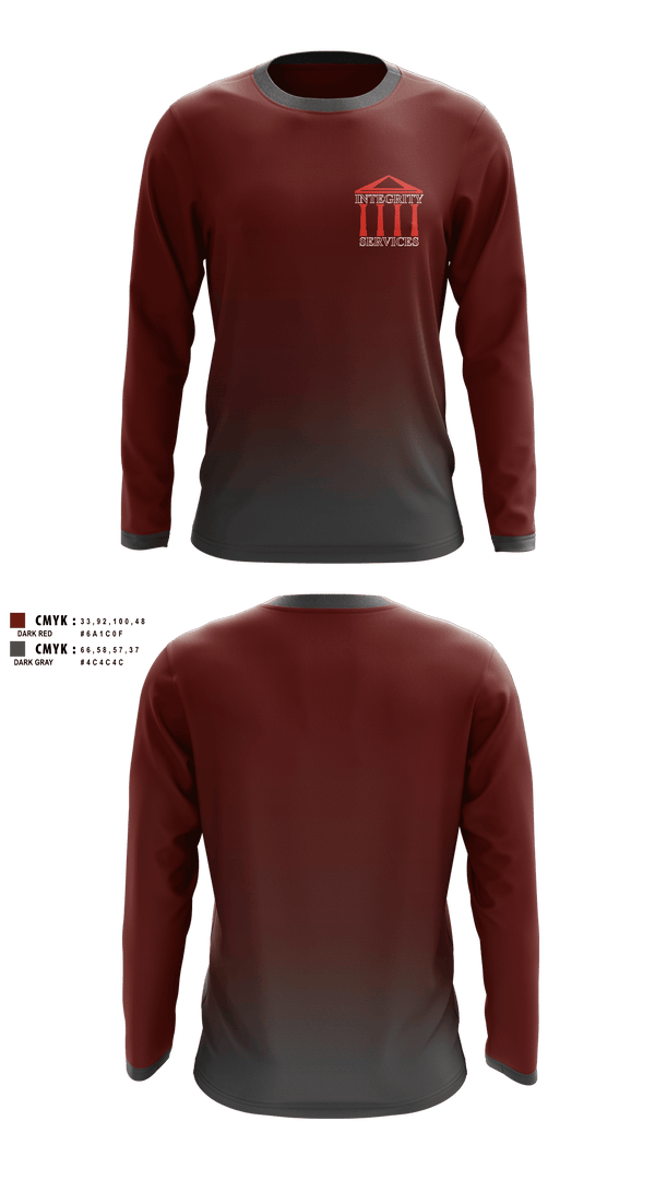 Long Sleeve Performance Shirt, Integrity Services, , Teamtime, Team time, sublimation, custom sports apparel, team uniforms, spirit wear, spiritwear, sports uniforms, custom shirts, team store, custom team store, fundraiser sports, apparel fundraiser
