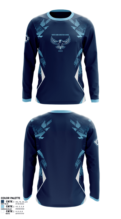 North Cobb Christian School Cheer 71060723 Long Sleeve Performance Shirt - 1