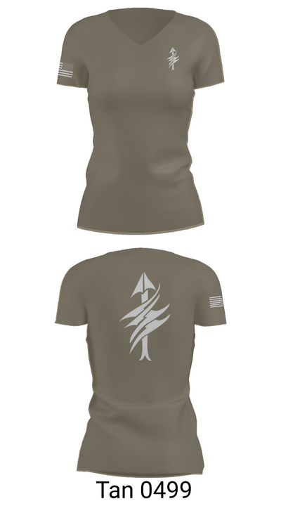 3rd Battalion 2nd Marines Scout Sniper Platoon 1879947 Women's Short Sleeve V-neck Shirt - 68