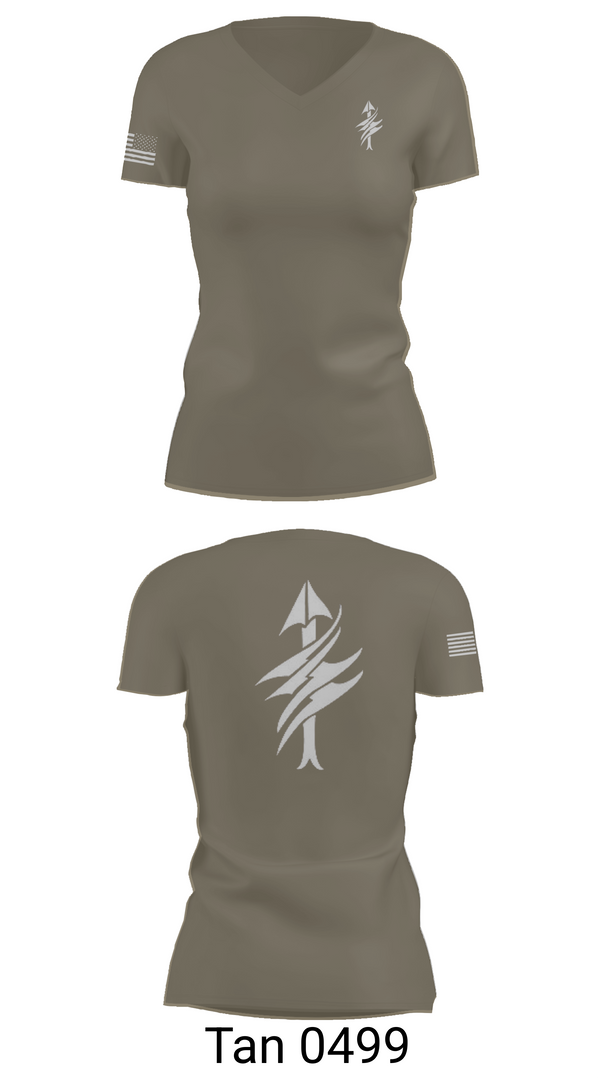 Womens Short Sleeve Vneck Shirt, 3rd Battalion 2nd Marines Scout Sniper Platoon, Marines, Teamtime, Team time, sublimation, custom sports apparel, team uniforms, spirit wear, spiritwear, sports uniforms, custom shirts, team store, custom team store, fundraiser sports, apparel fundraiser